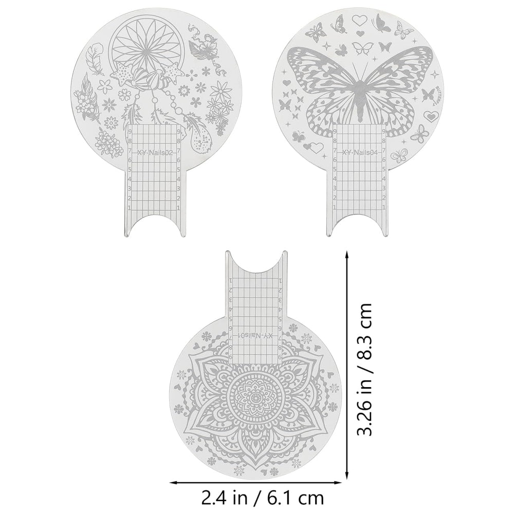 DOITOOL nail-art-pattern designs on plate support chic at-home looks