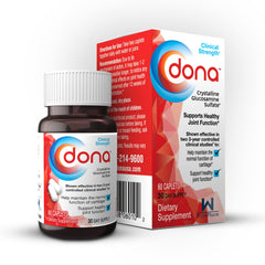 Dona caplets close-up highlighting easy-to-take joint supplement