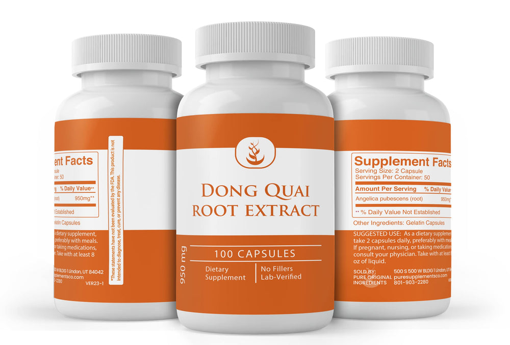 Dong Quai capsules providing a 50-day supply