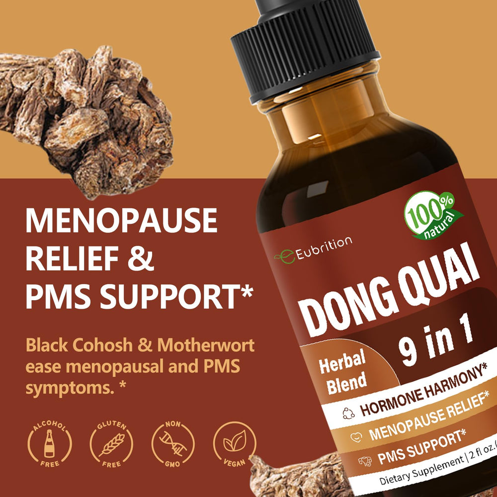 Dong Quai liquid tincture dropper bottle close-up
