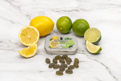 Portable metal tin with secure lid for on-the-go relief