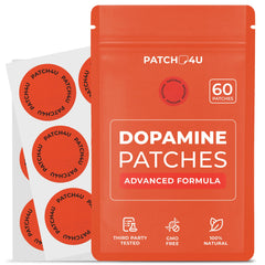 Dopamine patches hero image with packaging