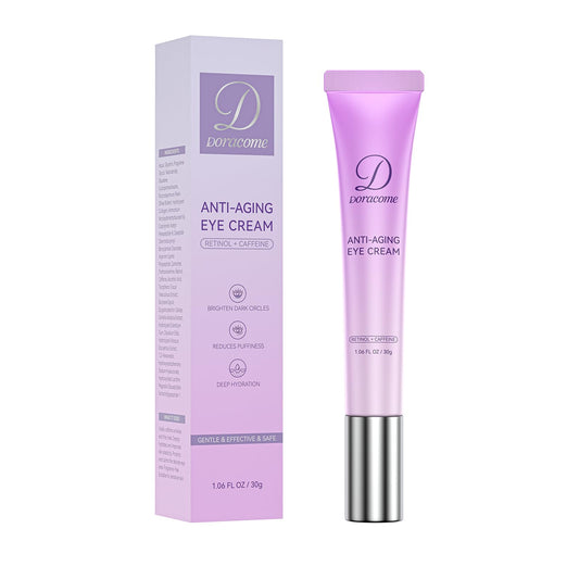 Doracome Retinol Eye Cream bottle close-up for hydrating under-eye care