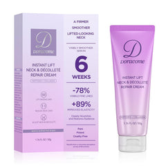 Doracome retinol neck firming cream jar shows rich texture for firming hydration.