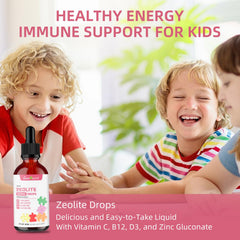 Dosage guidance showing 2 ml for adults and 1 ml for kids