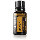 DoTERRA Cassia bottle-pour showcases a warming aroma for cozy diffusion.
