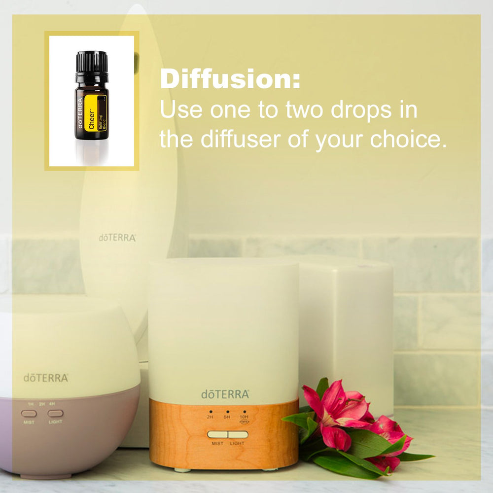 DoTERRA Cheer 5 mL bottle ready for pulse-point application
