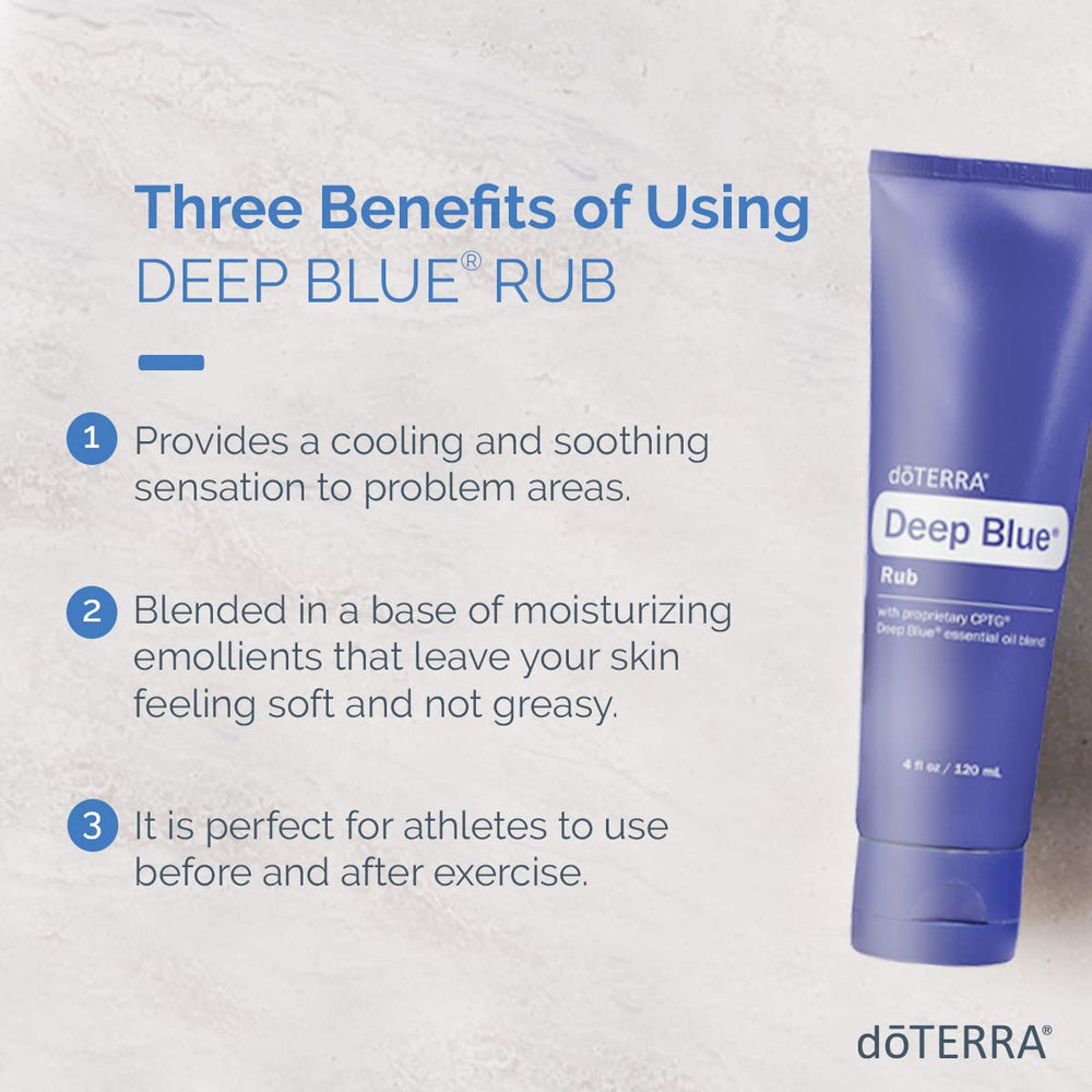 Athlete applying Deep Blue Rub after a workout