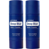 Front view of doTERRA Deep Blue Stick packaging - 2 pack