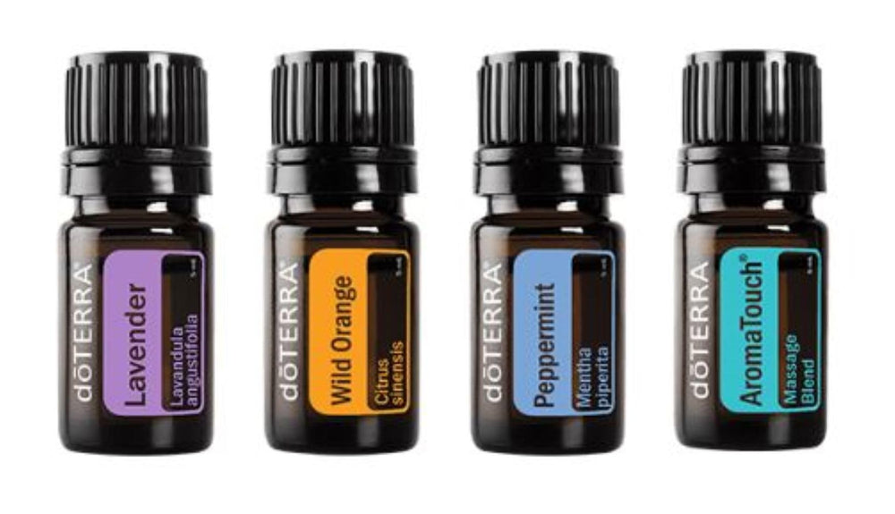 doTERRA Travel Kit: Lavender, Wild Orange, Peppermint and AromaTouch bottles