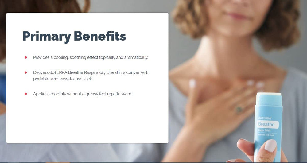 Ingredients of DoTERRA Breathe Vapor Stick: eucalyptus, laurel leaf, peppermint