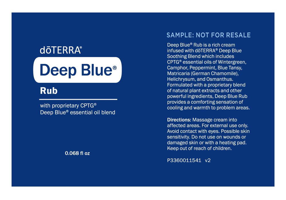 doTERRA Deep Blue Rub packaging label and tube