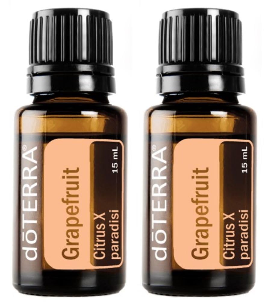 doTERRA Grapefruit Essential Oil 15 ml bottle in a 2-pack set