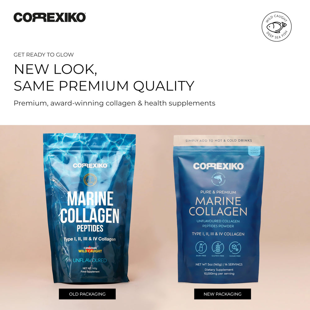 Illustration of double-hydrolyzed marine collagen peptides