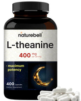 Double Strength L-Theanine 400mg bottle on label