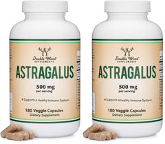 Double Wood Supplements Immune Boosting Astragalus bottle and capsules