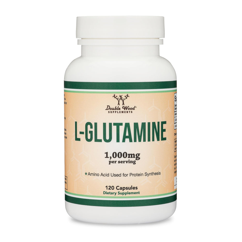 Double Wood L-Glutamine labeling and packaging