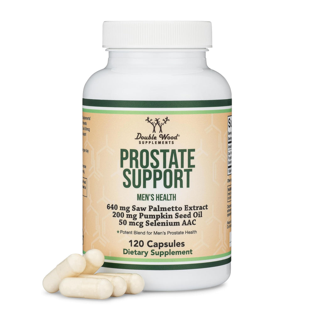 Double Wood Prostate Support bottle with 120 capsules