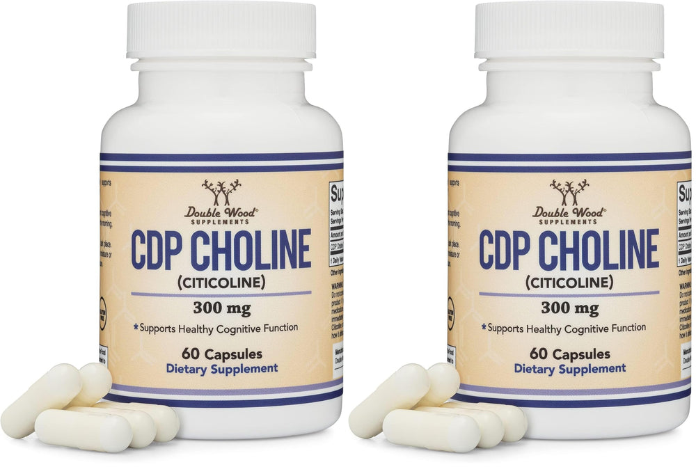 Double Wood CDP Choline bottle showing premium packaging and quality focus