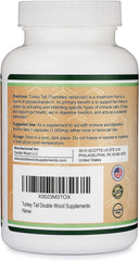 Double Wood wellness bottle packaging for turkey tail supplement