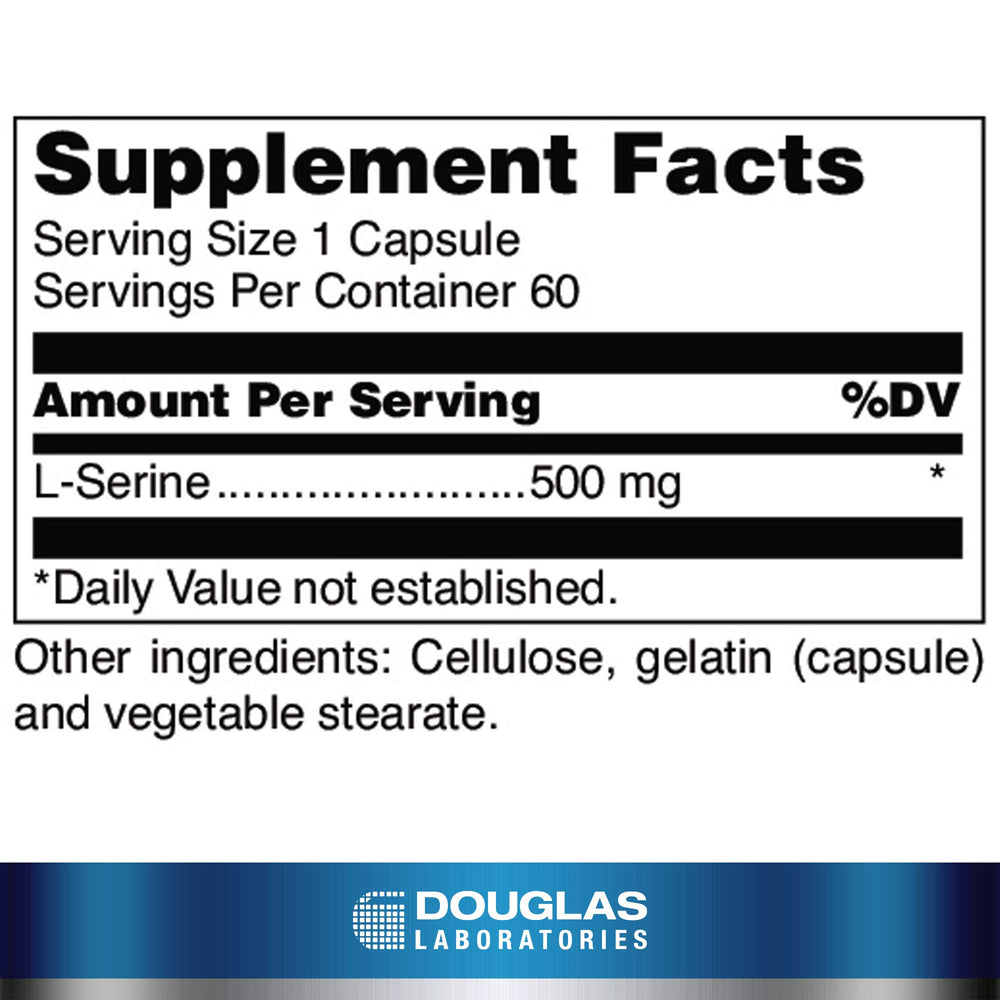 Supplement facts panel for Douglas Laboratories L-Serine