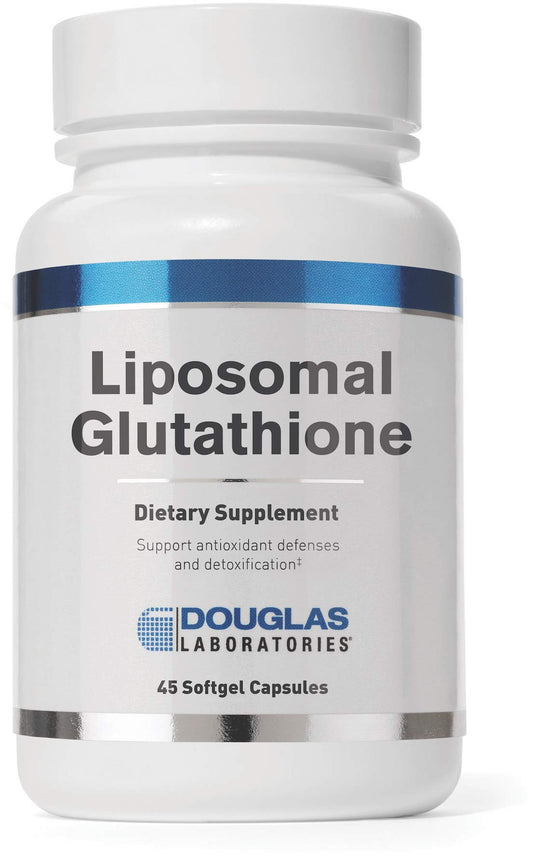 Douglas Laboratories Liposomal Glutathione bottle on white background