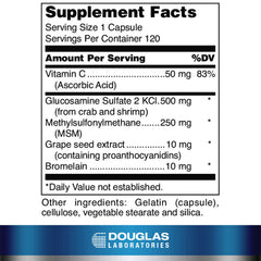 Front view of Glucosamine + MSM Forte bottle label