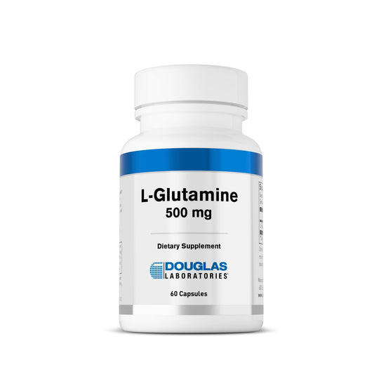 Douglas Laboratories L-Glutamine bottle label on white background