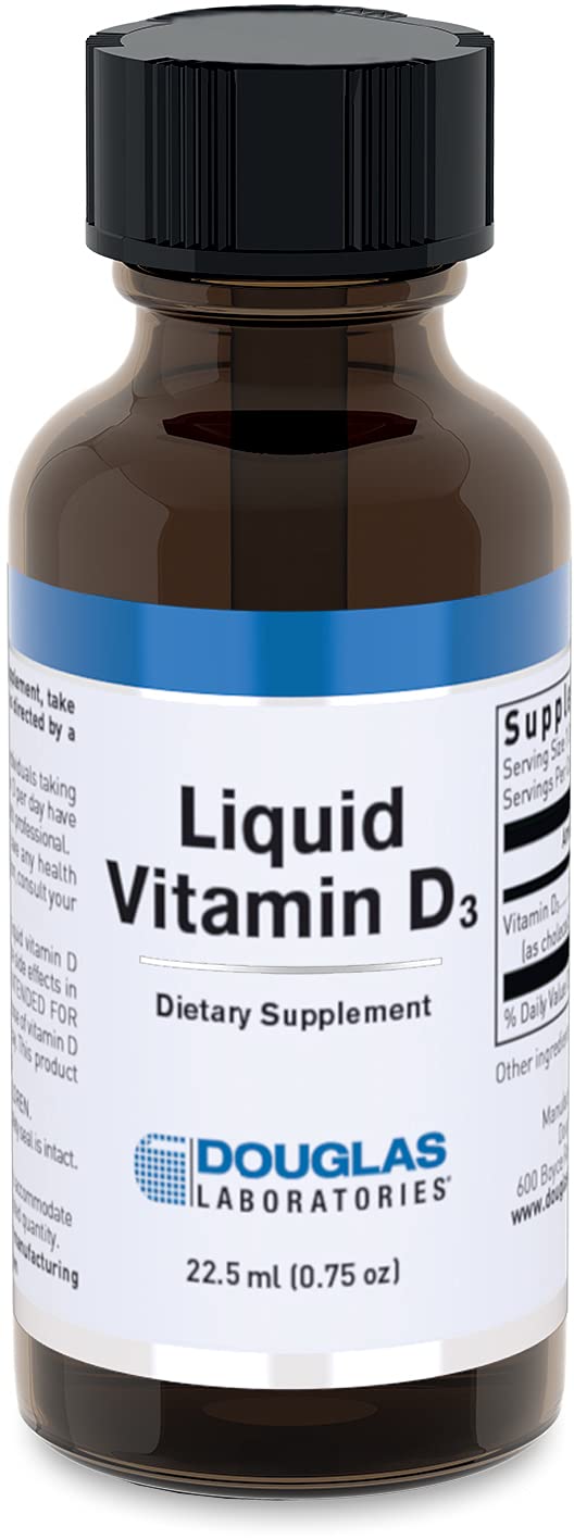 Bottle of Douglas Laboratories Liquid Vitamin D3 0.75 fl oz