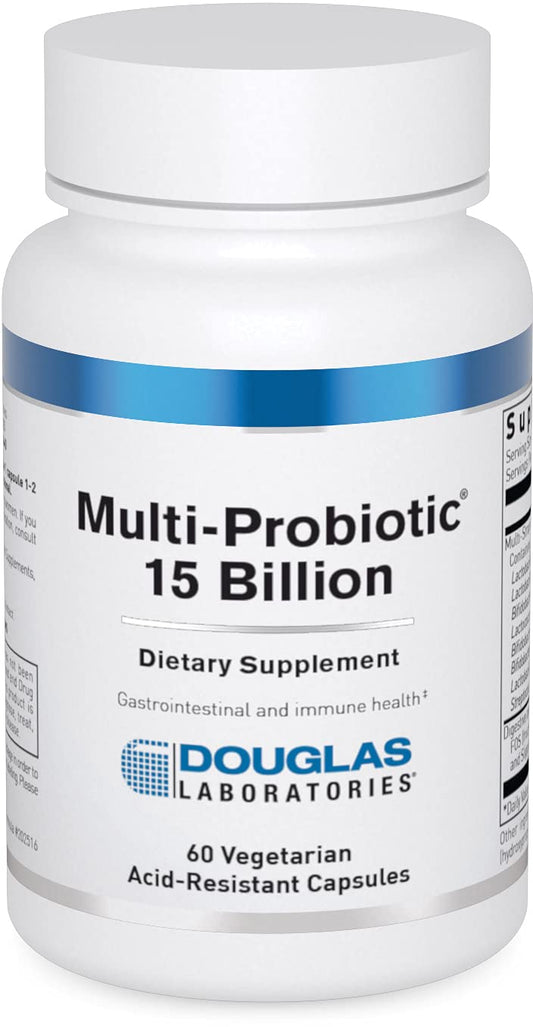 Front view of Douglas Laboratories Multi-Probiotic 15 Billion bottle