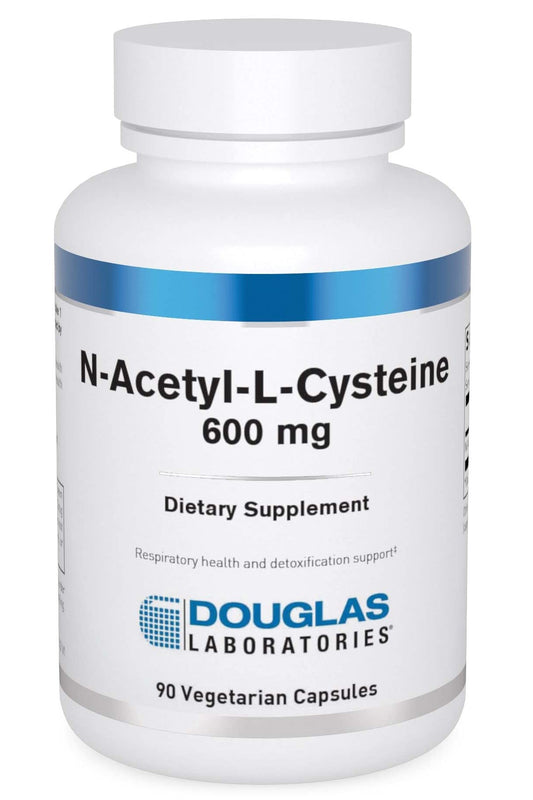 Bottle of Douglas Laboratories N-Acetyl-L-Cysteine 600 mg with 90 vegetarian capsules