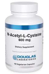 Bottle of Douglas Laboratories N-Acetyl-L-Cysteine 600 mg with 90 vegetarian capsules