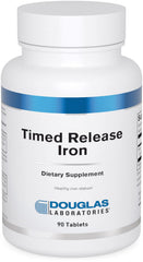 Douglas Laboratories Timed Released Iron bottle and box (90 tablets).