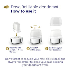 Dove alcohol-free deodorant formula suitable for sensitive skin.