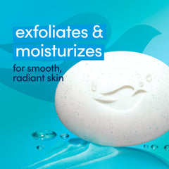 Soap bar in use on face, body, and hands for cleansing.