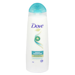 Dove Daily Moisture 2-in-1 shampoo-conditioner bottle pour for effortless daily cleansing.
