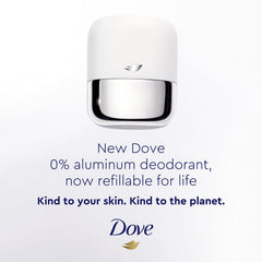Dove packaging uses 98% recycled plastic in refill packs.