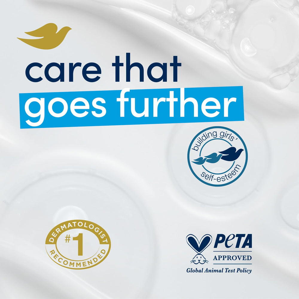 Dove cruelty-free PETA-approved logo on packaging.