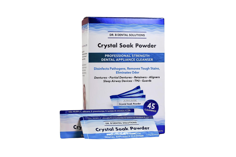 45-pack count of Powder Crystal Soak Cleanser for on-the-go cleaning
