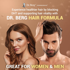 Dr. Berg All-in-One bottle pour demonstrates easy daily dosage for hair care.