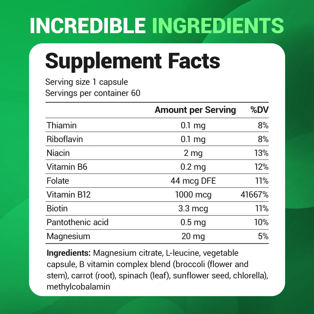 Dr. Berg B12 60-capsule bottle showing a 2-month supply