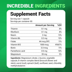 Dr. Berg B12 60-capsule bottle showing a 2-month supply
