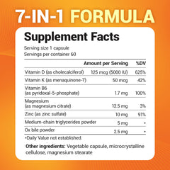 K2 D3 supplement with magnesium and MCT oil