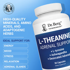 Top view of Dr. Berg L-Theanine 200mg bottle