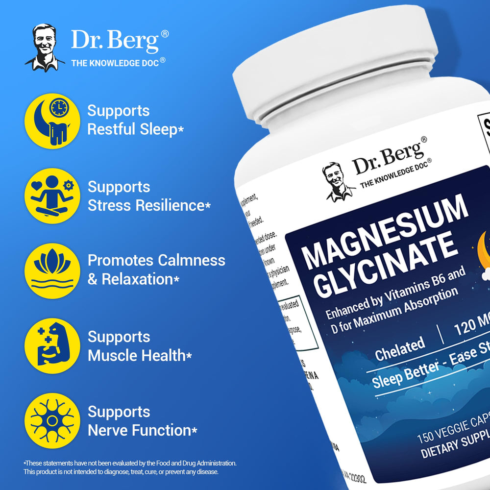 Close-up of magnesium glycinate capsules