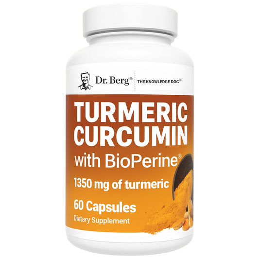 Dr. Berg Turmeric Curcumin with BioPerine bottle on white background