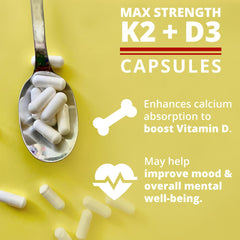 Dr. Boz K2+D3 Capsules bottle and label