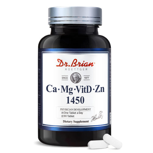 Dr. Brian Calcium Supplement bottle displaying 90 tablets for bone and teeth health