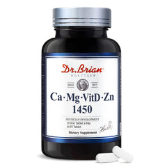 Dr. Brian Calcium Supplement bottle displaying 90 tablets for bone and teeth health
