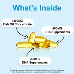Back label showing 180 softgels count